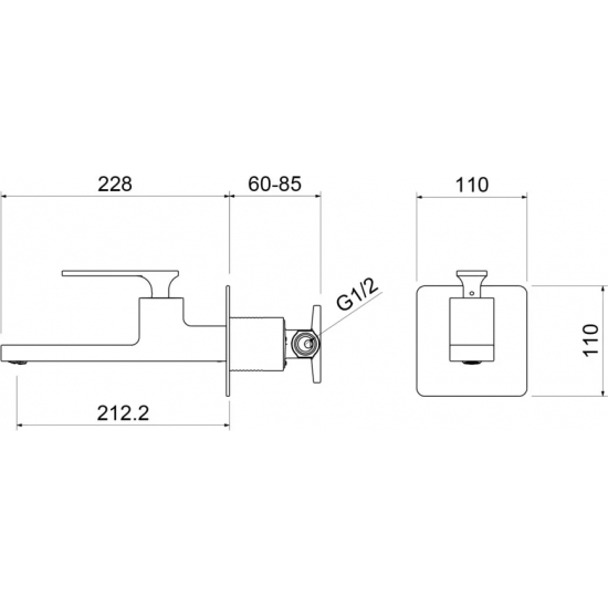 Смеситель для раковины TIMO Torne 4372/03SM С ВНУТРЕННЕЙ ЧАСТЬЮ чёрный