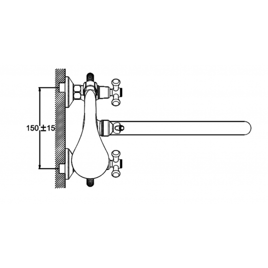Смеситель для ванны GLAUF QSL7-A827 хром