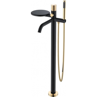 Смеситель для ванны напольный BOHEME Stick 129-BG.2 black diamond gold