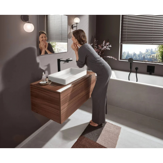 Встраиваемый смеситель для душа и ванны HANSGROHE Vivenis 75415670 матовый чёрный