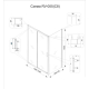 Душевой уголок VECONI Rovigo RV-055BT 100x70 стекло тонированное, профиль чёрный
