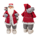 Фигурка Дед Мороз 80 см с фонарем (красный/серый)