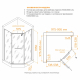Душевой уголок RGW Passage PA-83-B 100x100 стекло прозрачное, профиль чёрный