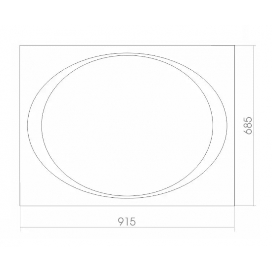 Зеркало AZARIO Спейс 915x685 с подсветкой сенсор
