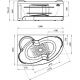 Акриловая ванна RADOMIR Vannesa Ирма 3  2-01-0-1-1-229 L 160x105 см, с каркасом, асимметричная