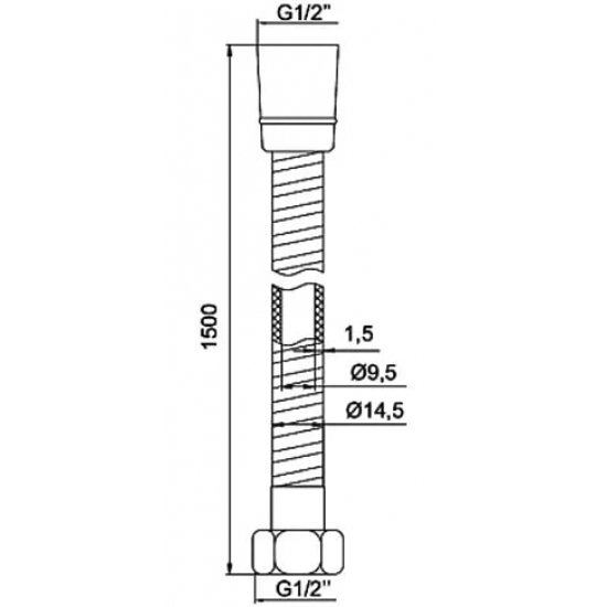 Шланг для душа IDDIS A50611 1.5 длина 150 см