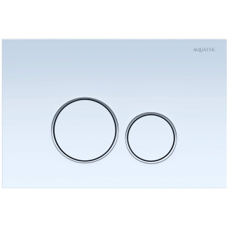 Кнопка для инсталляции AQUATEK PNS-0000011 (005AQ) белый глянец, пневматическая