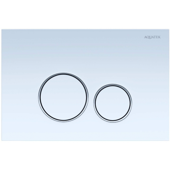 Кнопка для инсталляции AQUATEK PNS-0000011 (005AQ) белый глянец, пневматическая