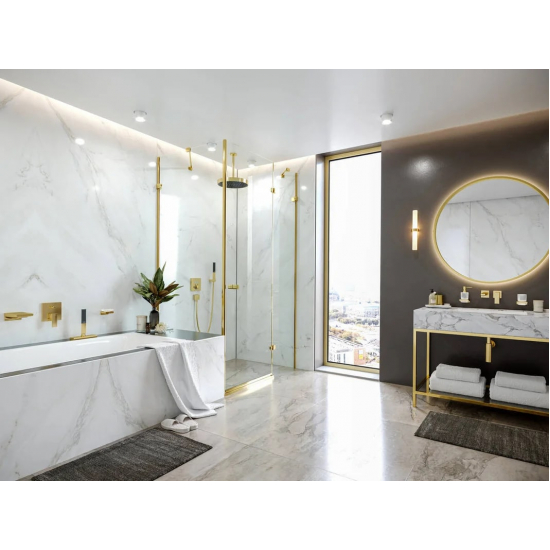 Лейка для душа HANSGROHE Rainfinity 100 26866990 полированное золото