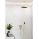 Лейка для душа HANSGROHE Rainfinity 100 26866990 полированное золото