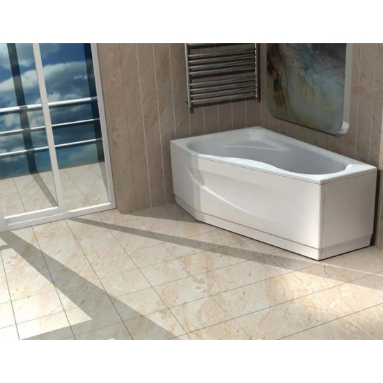 Акриловая ванна АКВАТЕК Медея MED180-0000037 170x95 L левая с каркасом и фронтальным экраном