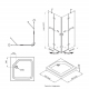 Душевой уголок ТРИТОН Дельта-Хром 90x90x190 без поддона