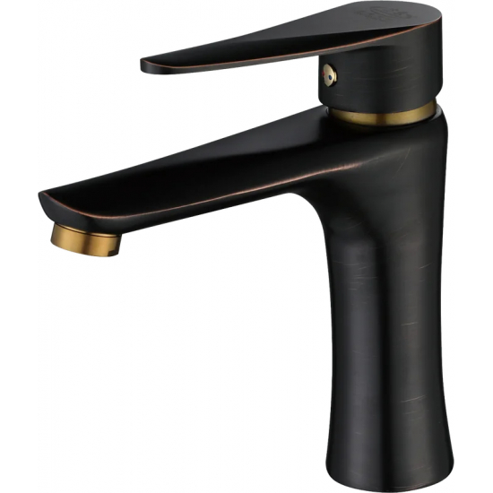 Смеситель для раковины ПРОФСАН Steel Black ПСМ-301-5 из нержавеющей стали, чёрная бронза