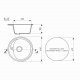Мойка для кухни керамогранит MIXLINE GM10 круглая бежевая 328 440мм глуб чаши 180