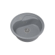 Мойка для кухни керамогранит MIXLINE GM10 круглая темно-серая 309 440мм глуб чаши 180