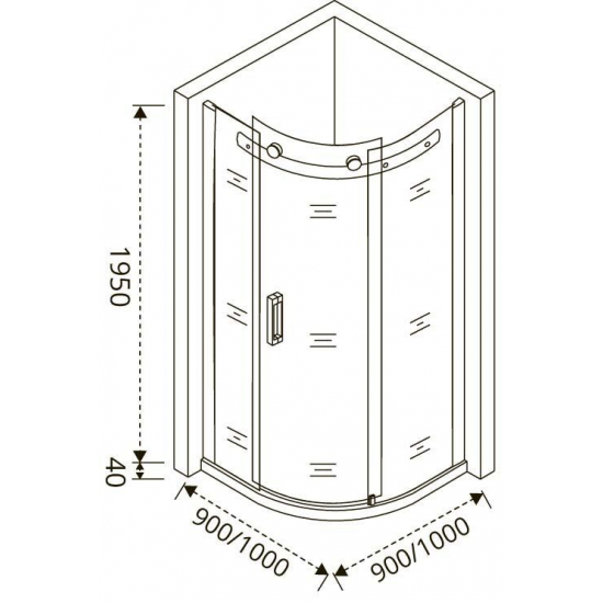 Душевой уголок BAS Good Door Altair R-100-C-CH 100x100x195 стекло прозрачное, профиль хром
