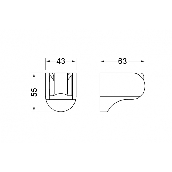 Держатель для душа AQUATEK AQ2405CR хром