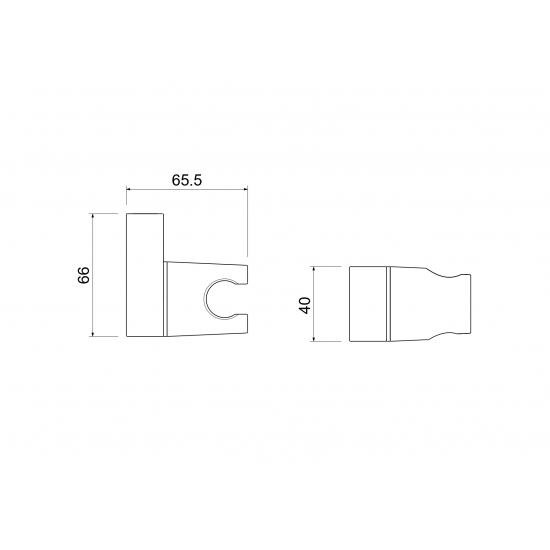 Держатель для душа AQUATEK AQ2406MB матовый чёрный