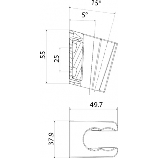 Держатель для душа IDDIS Optima Home 080BL00i53 чёрный матовый 