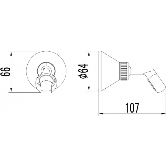 Держатель для душа LEMARK LM8008B поворотный, бронза