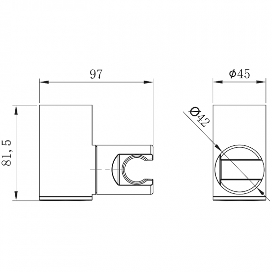Держатель для душа LEMARK LM8081C поворотный