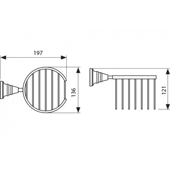 Держатель освежителя воздуха KAISER 2212 хром (латунь)