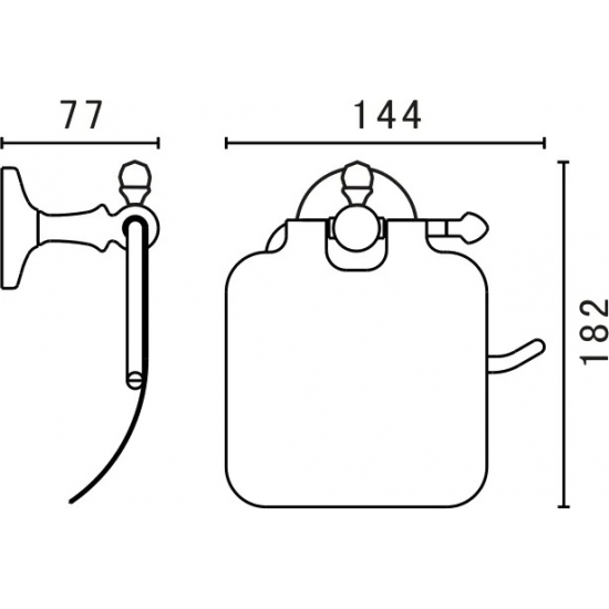 Держатель туалетной бумаги ART&MAX Antic AM-E-2683AL