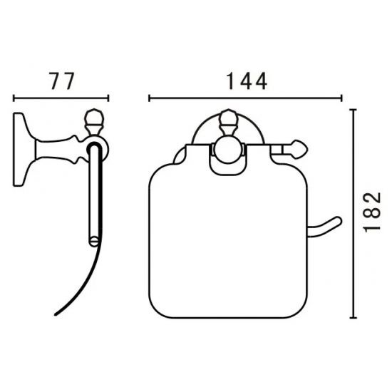Держатель туалетной бумаги ART&MAX Antic Crystal AM-E-2683SJ-Br