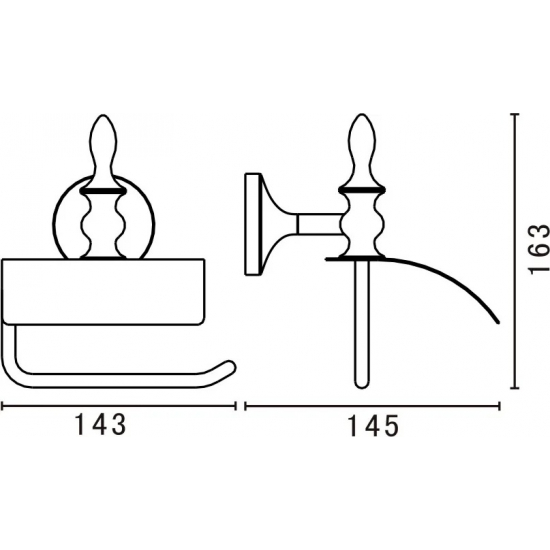 Держатель туалетной бумаги ART&MAX Bohemia AM-E-4283-Do