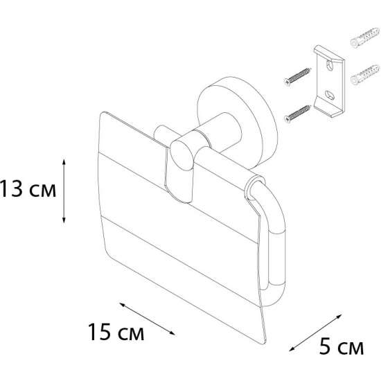Держатель туалетной бумаги FIXSEN Comfort Chrome FX-85010 с крышкой, хром