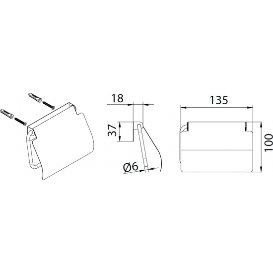 Держатель туалетной бумаги FIXSEN Hotel FX-31010 с крышкой