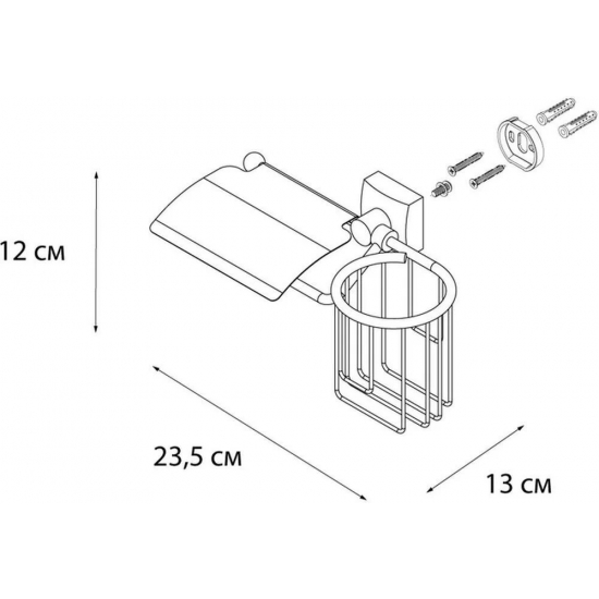 Держатель туалетной бумаги FIXSEN Kvadro FX-61309+10 с держателем для освежителя