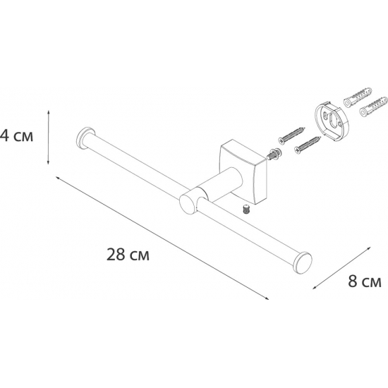 Держатель туалетной бумаги FIXSEN Kvadro FX-61310D двойной