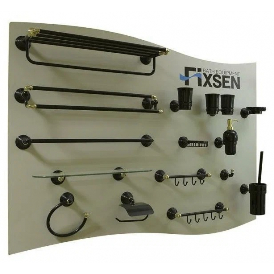 Держатель туалетной бумаги FIXSEN Luksor FX-71610B с крышкой