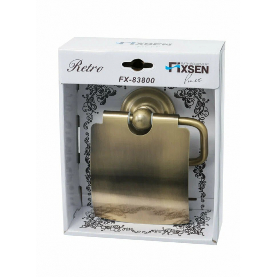 Держатель туалетной бумаги FIXSEN Retro FX-83810 с крышкой