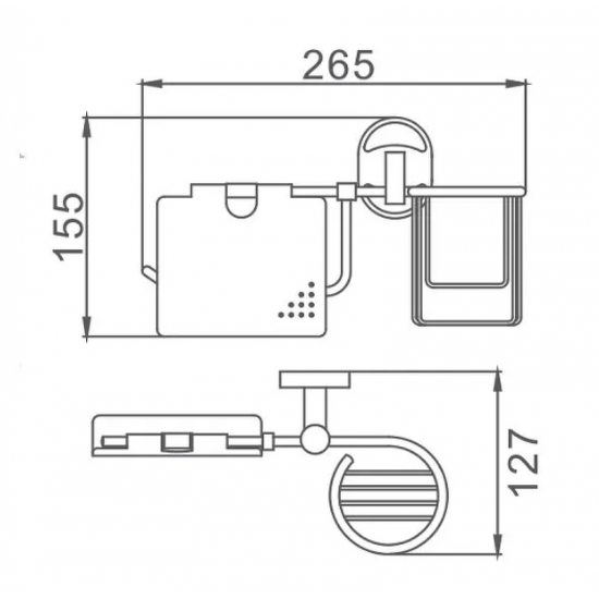 Держатель туалетной бумаги FRAP F1903-1 с держателем освежителя воздуха