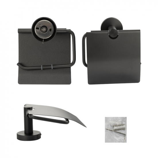 Держатель туалетной бумаги GFmark 78003 с экраном графит