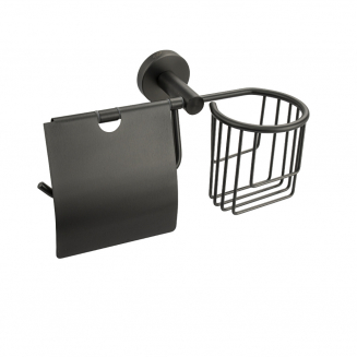 Держатель туалетной бумаги GFmark 78244 графит, с держателем освежителя воздуха
