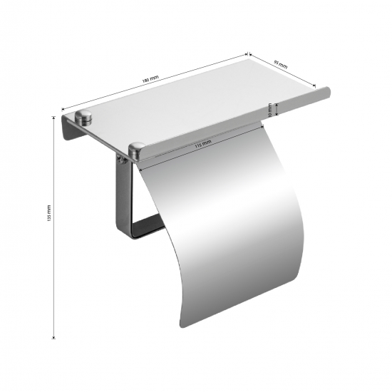 Держатель туалетной бумаги GFmark GF-79906 с полочкой