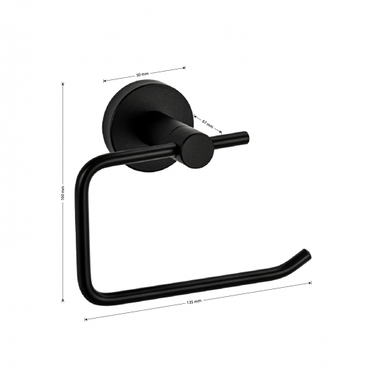 Держатель туалетной бумаги GFmark GF-82002 нержавеющая сталь чёрный