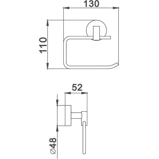 Держатель туалетной бумаги HAIBA HB1703-3