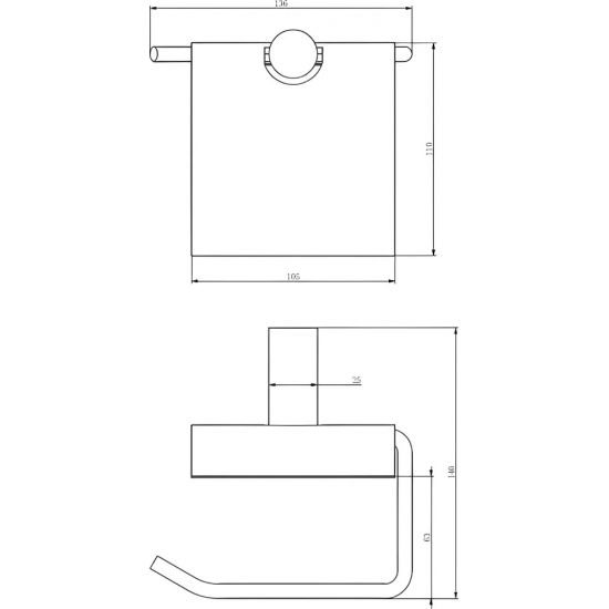 Держатель туалетной бумаги HAIBA HB84-4 бронза