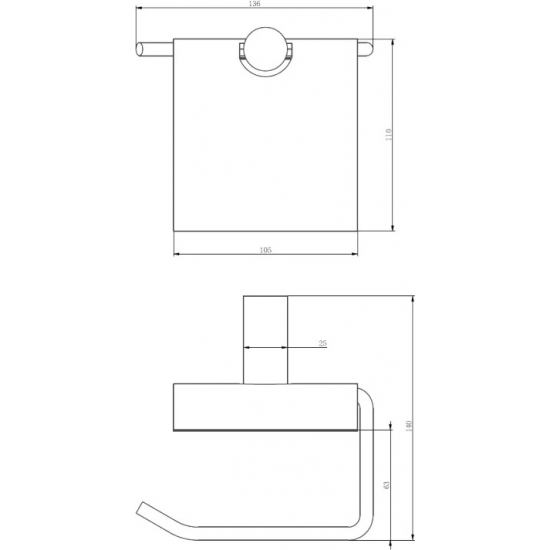 Держатель туалетной бумаги HAIBA HB8403 хром