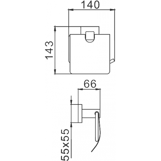 Держатель туалетной бумаги HAIBA HB8903 черный