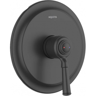 Встраиваемый смеситель для душа и ванны AQUATEK Классик AQ1566MB С ВНУТРЕННЕЙ ЧАСТЬЮ, матовый чёрный