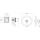 Встраиваемый смеситель для душа и ванны AQUATEK Классик AQ1566MB С ВНУТРЕННЕЙ ЧАСТЬЮ, матовый чёрный