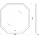 Зеркало BELBAGNO SPC-OTT-800-800-LED-TCH-WARM с подсветкой и подогревом, сенсорным выключателем