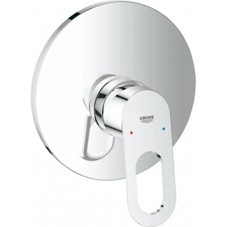 Встраиваемый смеситель для душа и ванны GROHE BauLoop 29080000 С ВНУТРЕННЕЙ ЧАСТЬЮ, хром/белый