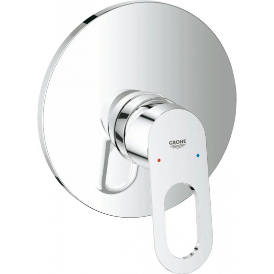 Встраиваемый смеситель для душа и ванны GROHE BauLoop 29080000 С ВНУТРЕННЕЙ ЧАСТЬЮ, хром/белый