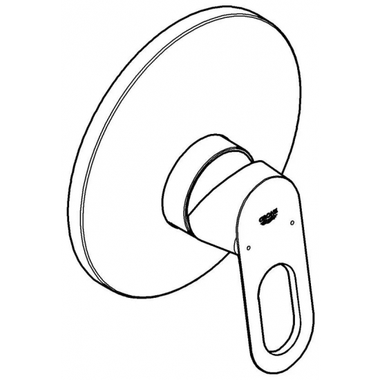 Встраиваемый смеситель для душа и ванны GROHE BauLoop 29080000 С ВНУТРЕННЕЙ ЧАСТЬЮ, хром/белый